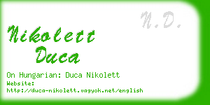 nikolett duca business card